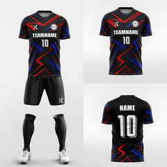 XTeamwear Soccer Uniforms Dynamic electric texture - Custom Soccer Jerseys Kit Sublimated for Team