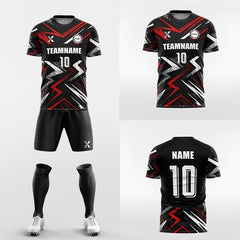 XTeamwear Soccer Uniforms Dynamic electric texture - Custom Soccer Jerseys Kit Sublimated for Team