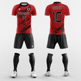 XTeamwear Soccer Uniforms Fire Graphic - Custom Soccer Jerseys Kit Sublimated for Youth