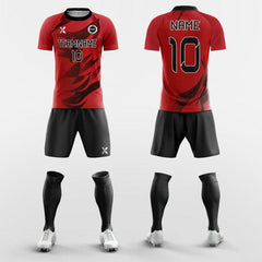 XTeamwear Soccer Uniforms Fire Graphic - Custom Soccer Jerseys Kit Sublimated for Youth