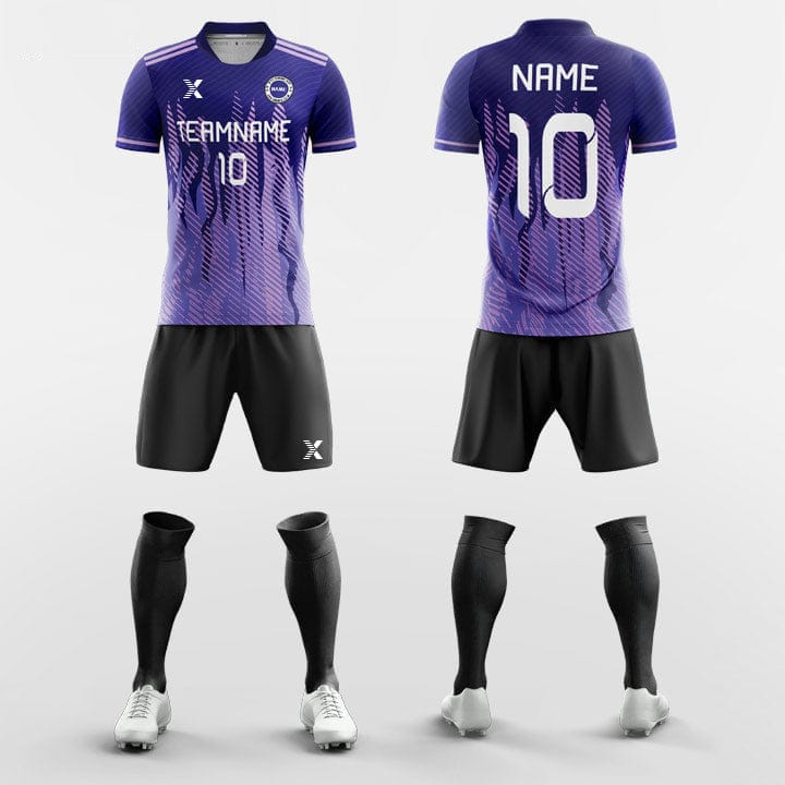 XTeamwear Soccer Uniforms Fire Moire - Custom Soccer Jerseys Kit Sublimated for Club