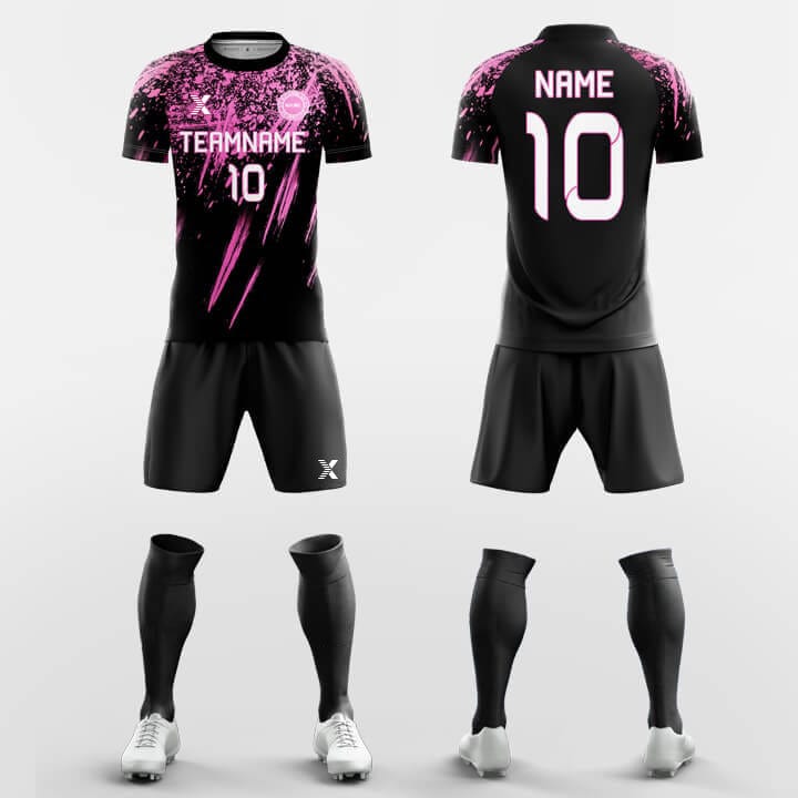 XTeamwear Soccer Uniforms Fluorescent Pink / S Jump - Custom Sublimation Short Sleeve Soccer Kits
