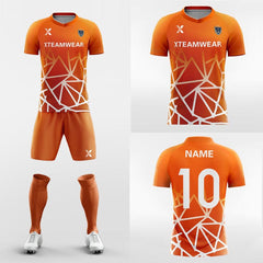 XTeamwear Soccer Uniforms Geometric Pattern - Custom Soccer Jerseys Kit Sublimated for Youth