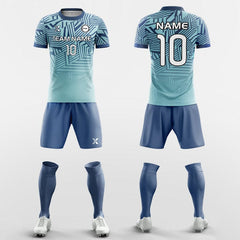 XTeamwear Soccer Uniforms Geometry Gradient - Custom Soccer Jerseys Kit for High School