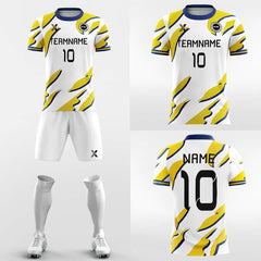 XTeamwear Soccer Uniforms Golden Leaves - Custom Soccer Jerseys Kit Sublimated Design