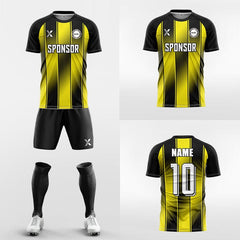 XTeamwear Soccer Uniforms Gradient three vertical lines - Custom Soccer Jerseys Kit Sublimated for Team