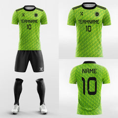 XTeamwear Soccer Uniforms Graphic Green - Custom Soccer Jerseys Kit Sublimated for Women