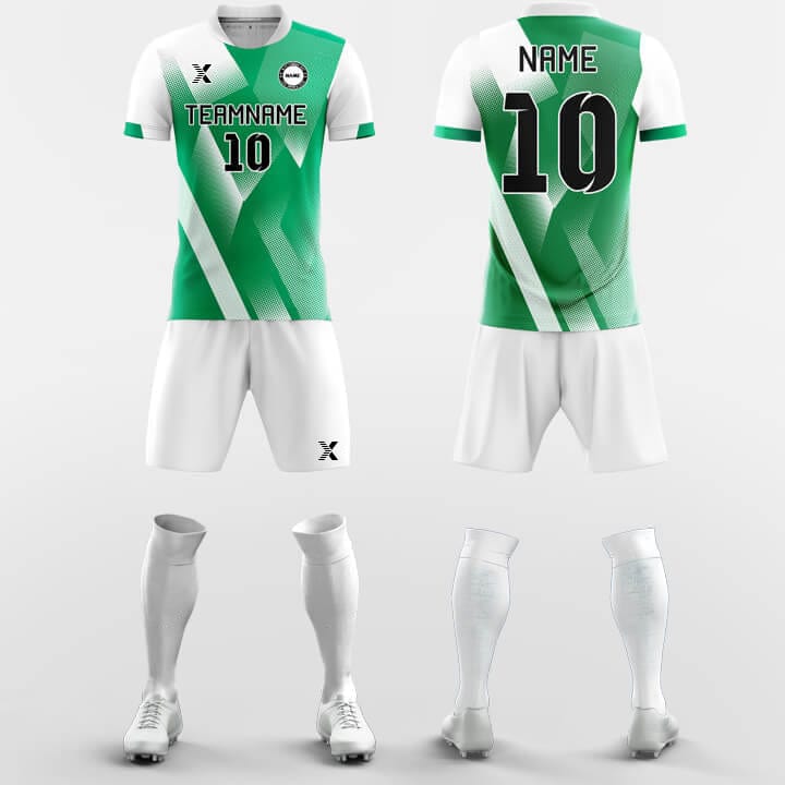 XTeamwear Soccer Uniforms Green Light - Custom Soccer Jerseys Kit Sublimated Design