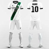 XTeamwear Soccer Uniforms Green Ribbon - Custom Soccer Jerseys Kit Sublimated Design