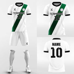 XTeamwear Soccer Uniforms Green Ribbon - Custom Soccer Jerseys Kit Sublimated Design