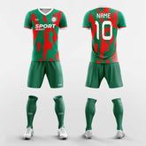 XTeamwear Soccer Uniforms Green / S Christmas Shadow - Custom Sublimation Short Sleeve Soccer Kits