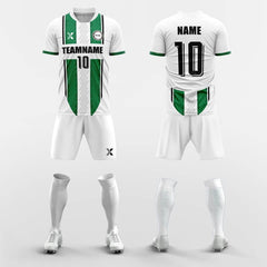 XTeamwear Soccer Uniforms Green / S Obliging- Sublimated Design Custom Soccer Jerseys Set