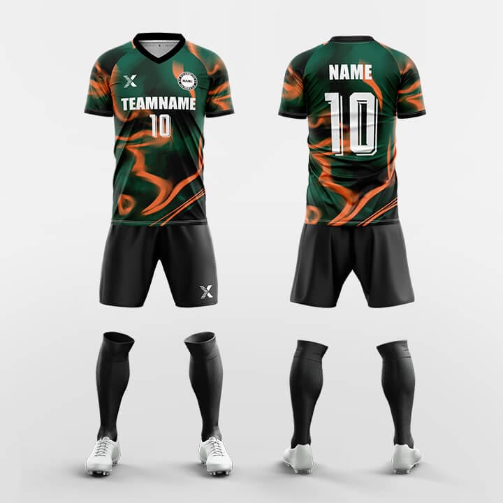 XTeamwear Soccer Uniforms Green / S Sand 2 - Custom Soccer Jerseys Kit Sublimated Design