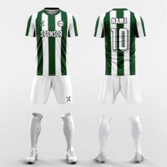 XTeamwear Soccer Uniforms green / S Three-color ribbon- Custom Soccer Jerseys Kit Sublimated for Team