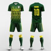 XTeamwear Soccer Uniforms green / S Water Waves - Custom Soccer Jerseys Kit Sublimated for Team