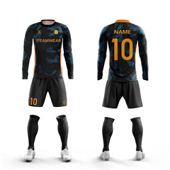 XTeamwear Soccer Uniforms Ink Painting - Men Custom Soccer Uniforms Long Sleeve