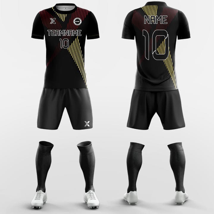 XTeamwear Soccer Uniforms Metal Stripe-Custom Soccer Jerseys Kit Sublimated Design