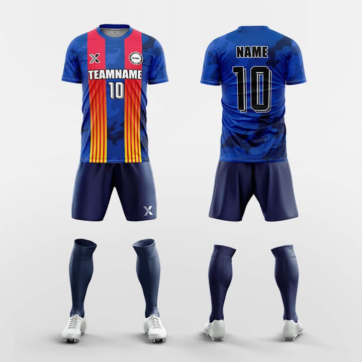XTeamwear Soccer Uniforms Navy / S Crack - Custom Soccer Jerseys Kit Sublimated Design