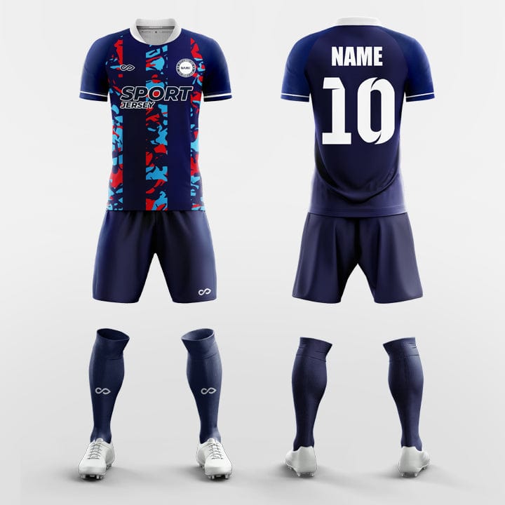 XTeamwear Soccer Uniforms Navy / S Mystery - Custom Sublimation Short Sleeve Soccer Kits