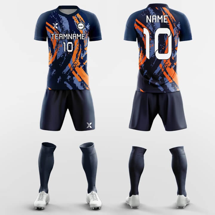 XTeamwear Soccer Uniforms Orange Beach - Custom Soccer Jerseys Kit Sublimated Design