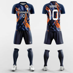 XTeamwear Soccer Uniforms Orange Beach - Custom Soccer Jerseys Kit Sublimated Design
