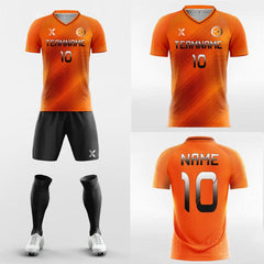 XTeamwear Soccer Uniforms Orange Light - Custom Soccer Jerseys Kit Sublimated for Academy