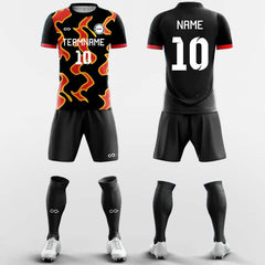 XTeamwear Soccer Uniforms Orange / S Cell - Custom Soccer Jerseys Kit Sublimated for Club FT260311S