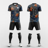 XTeamwear Soccer Uniforms orange / S Custom Soccer Kit – Smoky Camouflage Pattern & V-Neck (Jersey, Shorts & Socks)