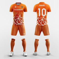 XTeamwear Soccer Uniforms Orange / S Geometric Pattern - Custom Soccer Jerseys Kit Sublimated for Youth
