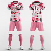 XTeamwear Soccer Uniforms Pink Camouflage - Custom Soccer Jerseys Kit Sublimated Design
