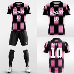 XTeamwear Soccer Uniforms Pink Check-Custom Soccer Jerseys Kit Sublimated Design