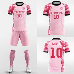 XTeamwear Soccer Uniforms Pink Mosaic - Custom Soccer Jerseys Kit Sublimated Design