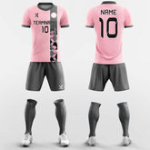 XTeamwear Soccer Uniforms Pink Polygon -Custom Soccer Jerseys Kit Sublimated Design