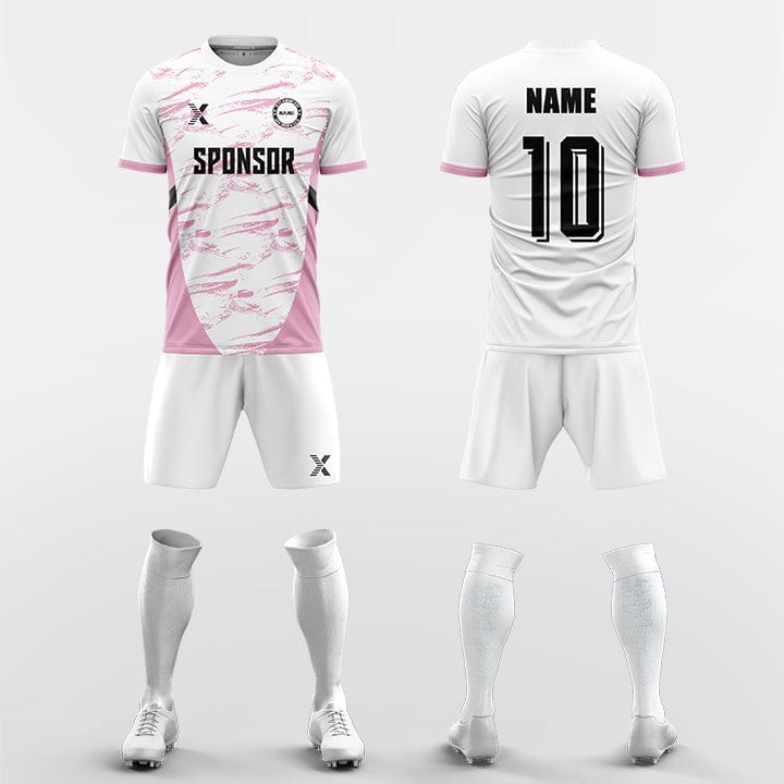 XTeamwear Soccer Uniforms pink / S cursive style - Custom Soccer Jerseys Kit Sublimated for Team