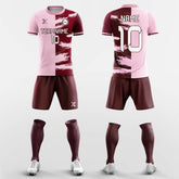 XTeamwear Soccer Uniforms Pink / S Half Splicing - Custom Soccer Jerseys Kit Sublimated for Team FT260307S