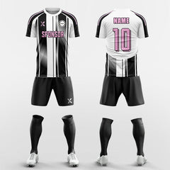 XTeamwear Soccer Uniforms pink / S Three lines across the waist - Custom Soccer Jerseys Kit Sublimated for Team
