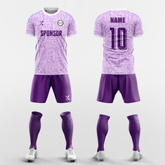 XTeamwear Soccer Uniforms purple / S Cloud pattern - Custom Soccer Jerseys Kit Sublimated for Team