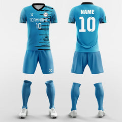 XTeamwear Soccer Uniforms Rain Drop - Custom Soccer Jerseys Kit Sublimated Design