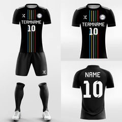 XTeamwear Soccer Uniforms Rainbow Line - Custom Soccer Jerseys Kit Sublimated Design
