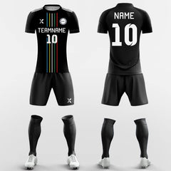 XTeamwear Soccer Uniforms Rainbow Line - Custom Soccer Jerseys Kit Sublimated Design
