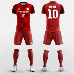 XTeamwear Soccer Uniforms Red Album - Custom Soccer Jerseys Kit Sublimated Design