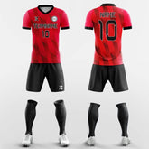 XTeamwear Soccer Uniforms Red Feather - Custom Soccer Jerseys Kit Sublimated Design