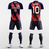 XTeamwear Soccer Uniforms Red Fire-Custom Soccer Jerseys Kit Sublimated Design