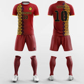 XTeamwear Soccer Uniforms Red Geometry-Custom Soccer Jerseys Kit Sublimated Design