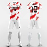 XTeamwear Soccer Uniforms Red Maple - Custom Soccer Jerseys Kit Sublimated Design
