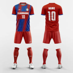 XTeamwear Soccer Uniforms Red / S Affirmative- Custom Soccer Jerseys Kit Sublimated Design
