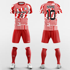 XTeamwear Soccer Uniforms Red / S Checkerboard - Custom Soccer Jerseys Kit Sublimated for Team FT260130S