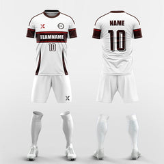 XTeamwear Soccer Uniforms Red / S Double horizontal stripes - Custom Soccer Jerseys Kit Sublimated for Team