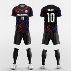 XTeamwear Soccer Uniforms Red / S Dynamic electric texture - Custom Soccer Jerseys Kit Sublimated for Team