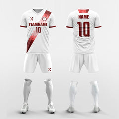 XTeamwear Soccer Uniforms Red / S Dynamic Stripe - Custom Soccer Jerseys Kit Sublimated Design